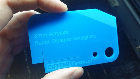 3mm Acrylaat Blauw Opaque Hoogglans