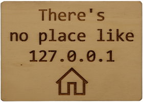 MemoryGift: Houten Kaart A6: There is no place like 127.0.0.1